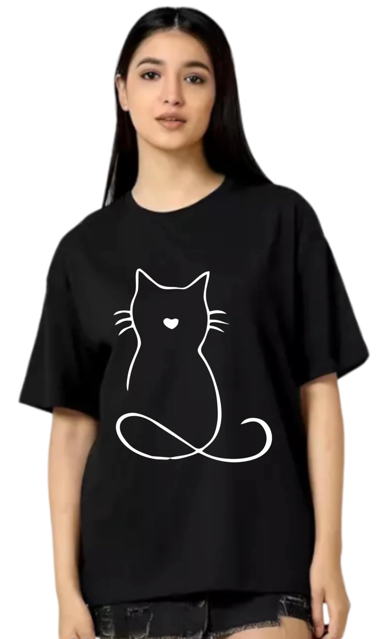 Uniplanet Store WomenS Cotton Blend T Shirt With Graphic Pattern Round Neck Half Sleeves Regular Fit And Standard Length