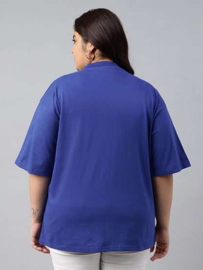 Juneberry 100% Pure Cotton Oversized Baggy Fit Drop Shoulder Solid Core Plus Size T-Shirt Combo For Women (Pack Of 2) (Po2_Jb_Ps