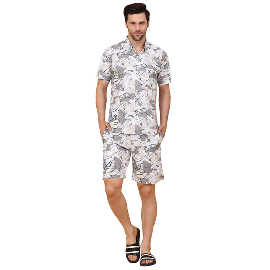 Sweet Dreams Men Printed Shorts Set