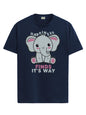 ADRO T Shirts for Boys & Girls | Elephant Printed T-Shirt | Ages 3-14 | 100% Cotton Round Neck Tshirt for Boys |KRN-L2-FINDS-NB-
