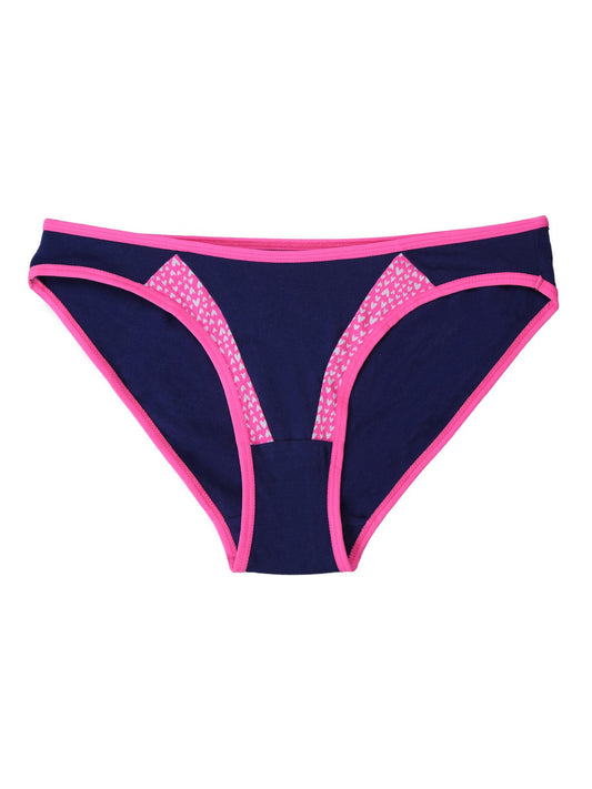 Clovia Womens Cotton Regular Plain/Solid Panties(Pn1797P08_Blue_Small)
