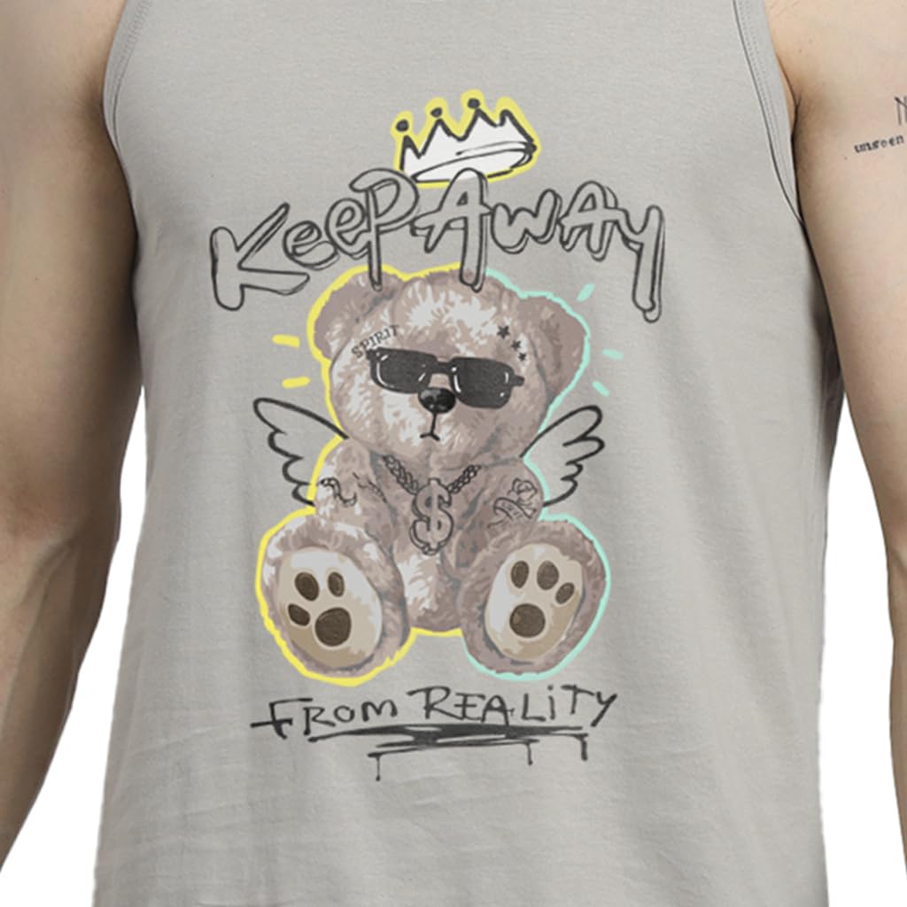 Peppyzone Mens Regular Fit Vest (TT-Teddy0610_Grey