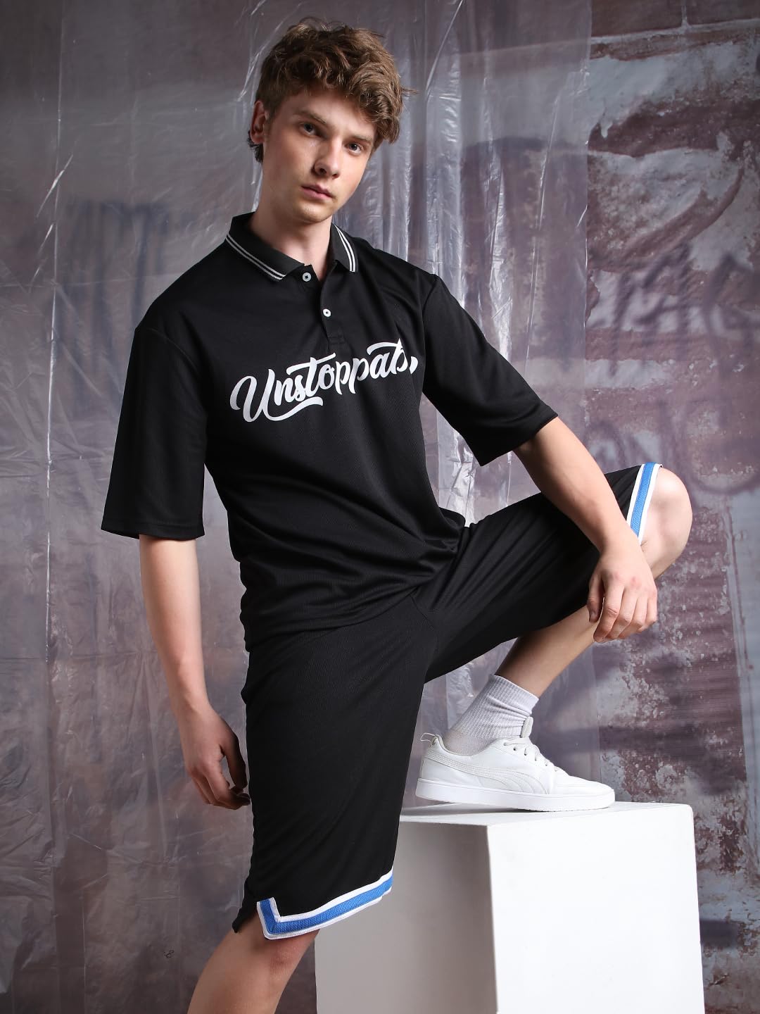 Hubberholme Men Oversized Straight Fit Printed Co-Ord_8