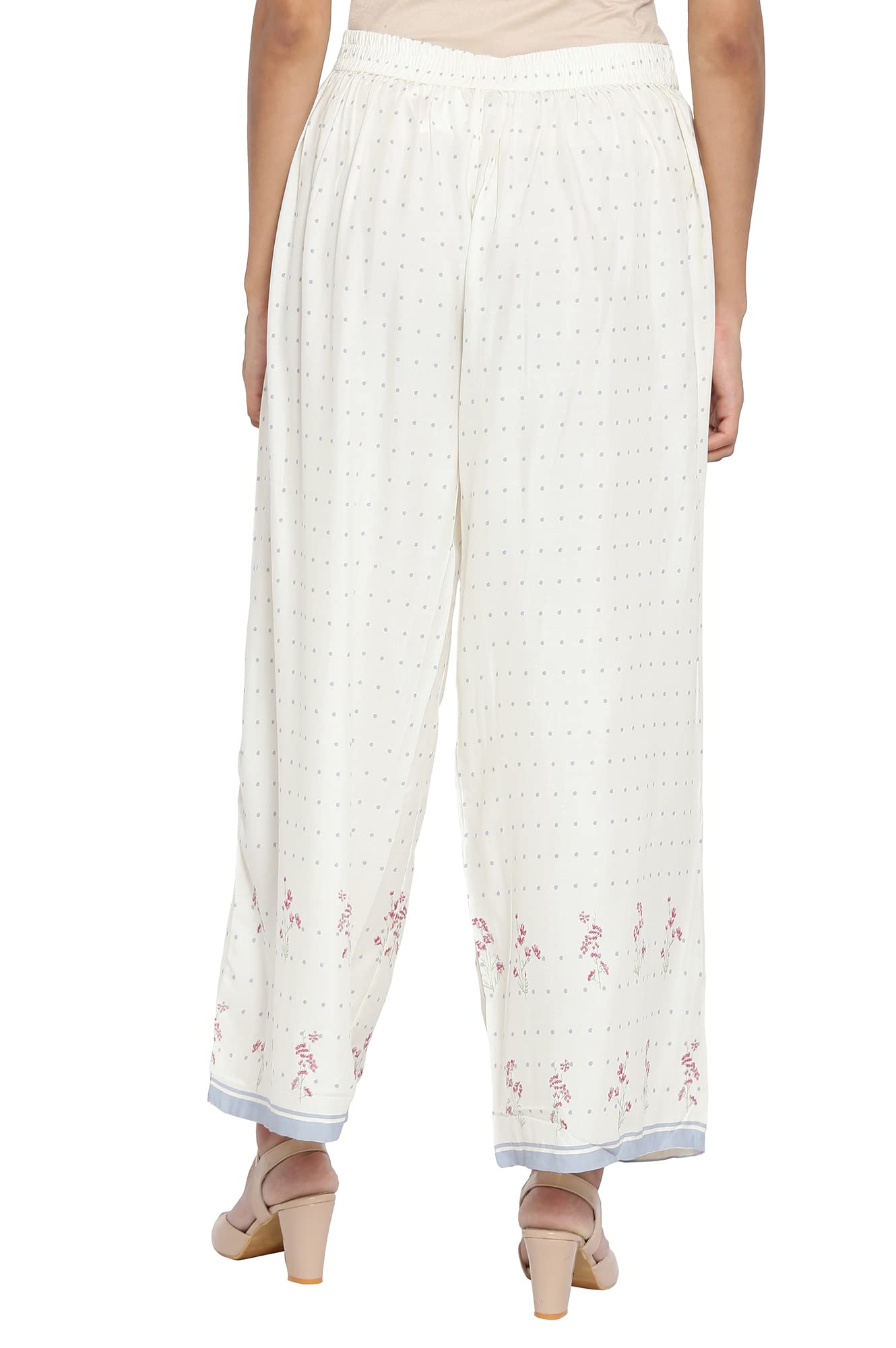 W For Woman W Strechable Parallel Pants For Women | Trousers For Women Ecru