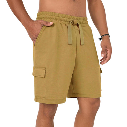 Nobero MenS Cargo Shorts (1M-Bwsh-R0082_Oat Milk