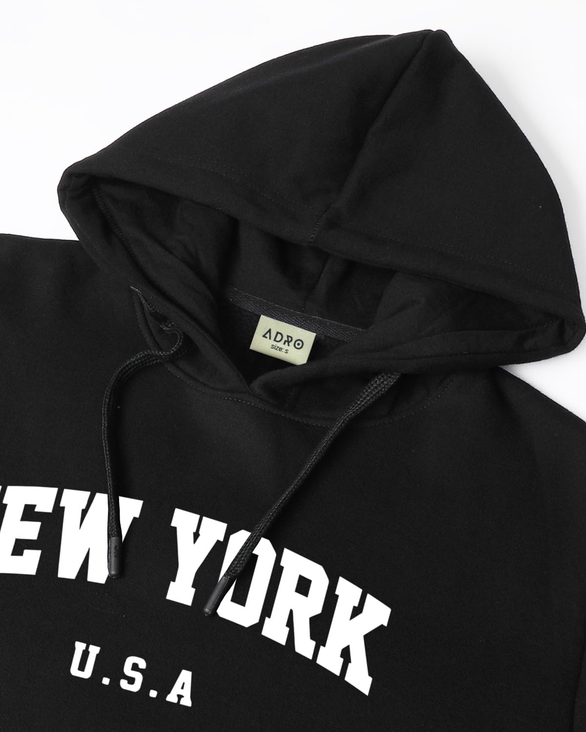 ADRO Men's Cotton Blend Neck Hooded Sweatshirt (H24-NEW)