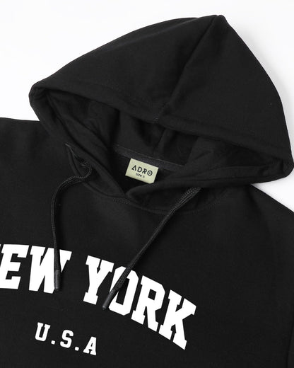 ADRO Men's Cotton Blend Neck Hooded Sweatshirt (H24-NEW)