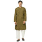 Fabindia Men Printed Slim Fit Kurta Cotton_Xs Brown