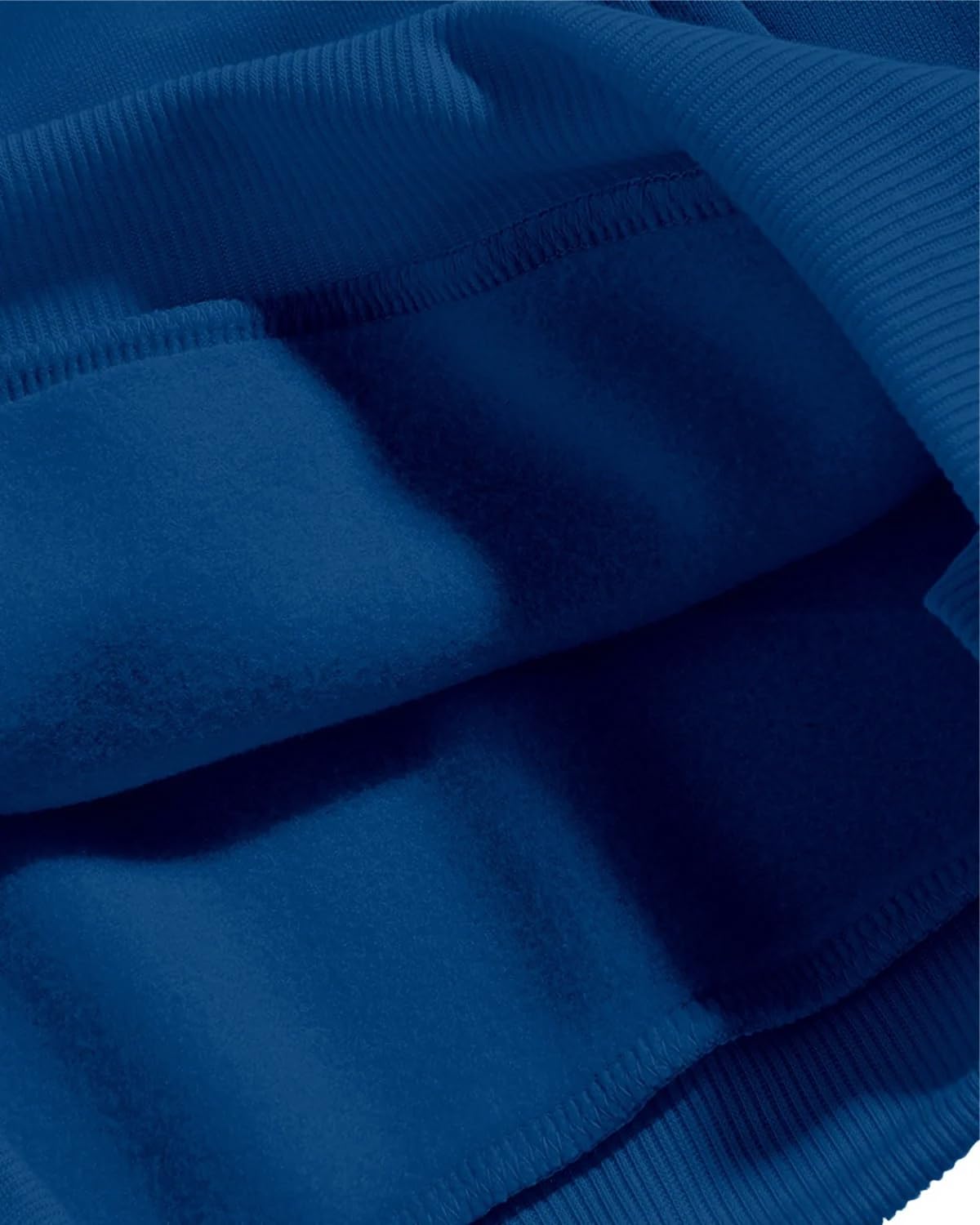 ADRO Men's Cotton Neck Hooded Sweatshirt (H24-PLN-RB_Royal Blue