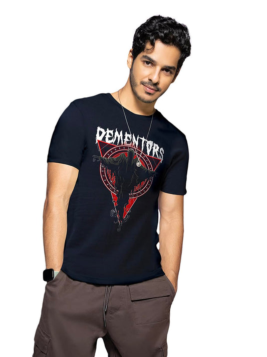 Bewakoof Mens Cotton T-Shirt 1219264 Blue Large, Regular Fit