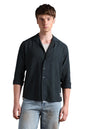 Hubberholme Men Relaxed Fit Resort Collar Fullsleeve Solid Shirts 1 Dark Green