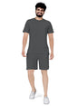ELLITI Cotton Blend Casual Round Neck Half Sleeve Oversized Co-ord Set Mens, Pyjama Set, Sleepwear Loungewear T-Shirt and Short