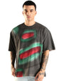 ADRO Trendy Oversized Baggy Fit Drop Shoulder Tshirt in Tie & Dye Style | French Terry Cotton Heavy Fabric Crew Neck T Shirt for