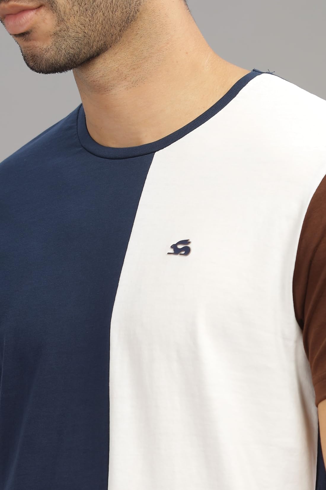 ADRO Tshirt for MenMulti Color T-Shirt for MenCotton T-ShirtMens TshirtRN8-24-SBWHBR