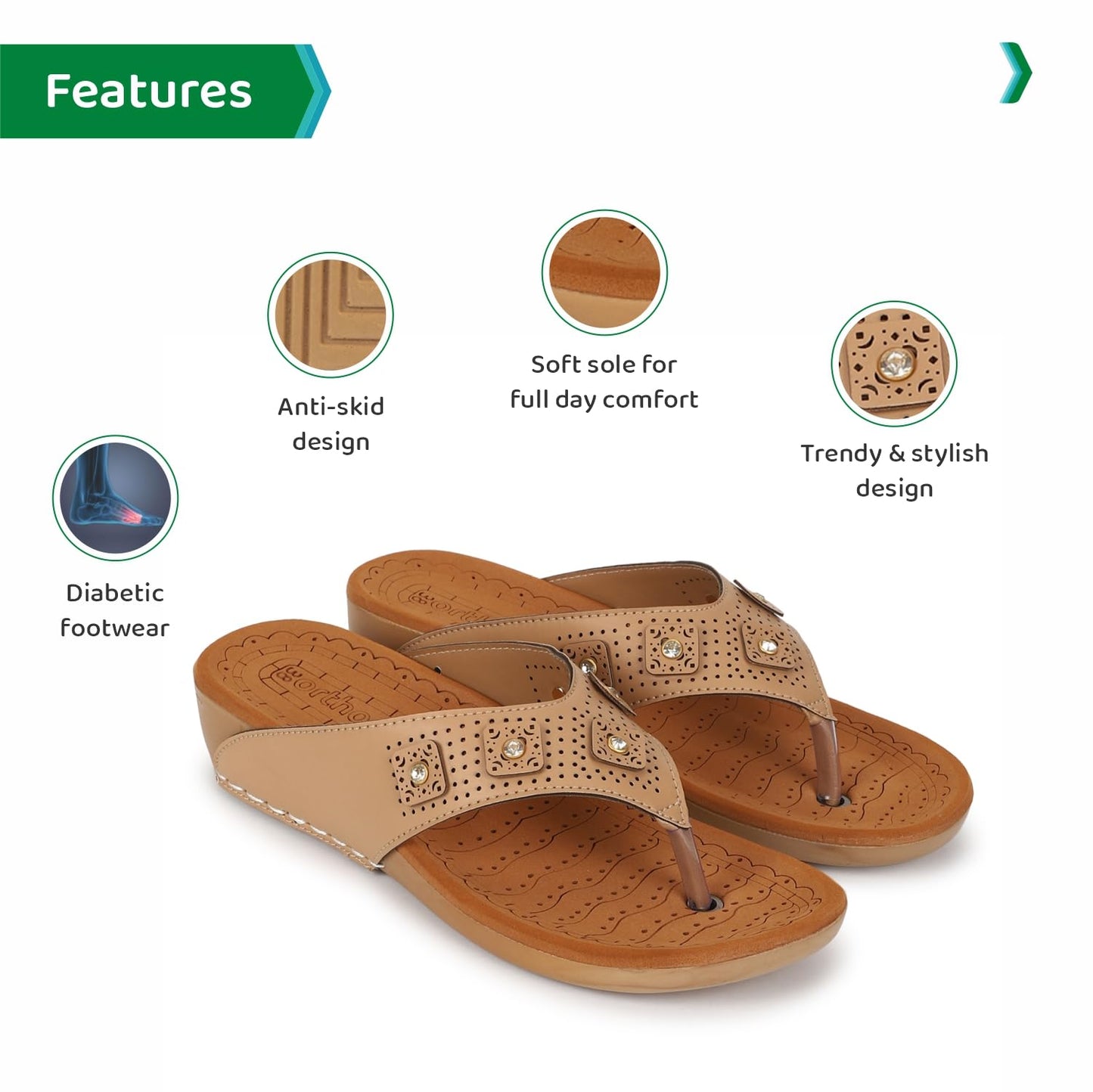 Ortho Joy Doctor Slipper For Women Fancy || Orthopedic WomenS Fashion Slipper || Comfortable Slippers For Women