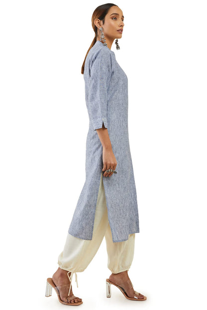 Soch Women's Linen Straight Kurta