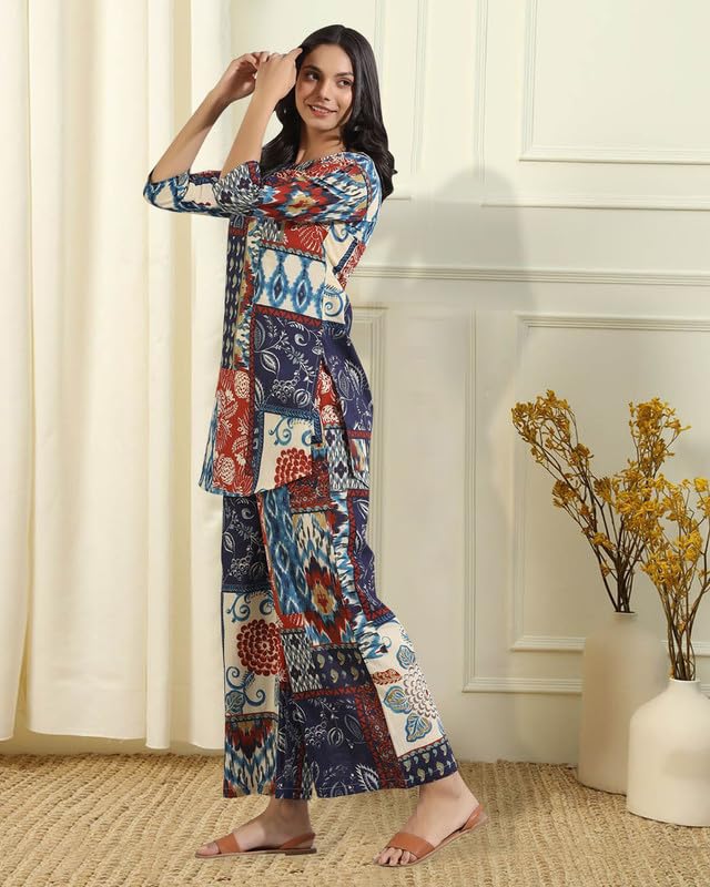 I Enterprise Women'S Cotton Tunic Knee-Length Dress (Y1_Inco-043_Multicolor6