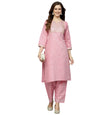 LookMark Women's Cotton Blend Kurta and Pant Set with Dupatta(KS2063-M) Parrot Green