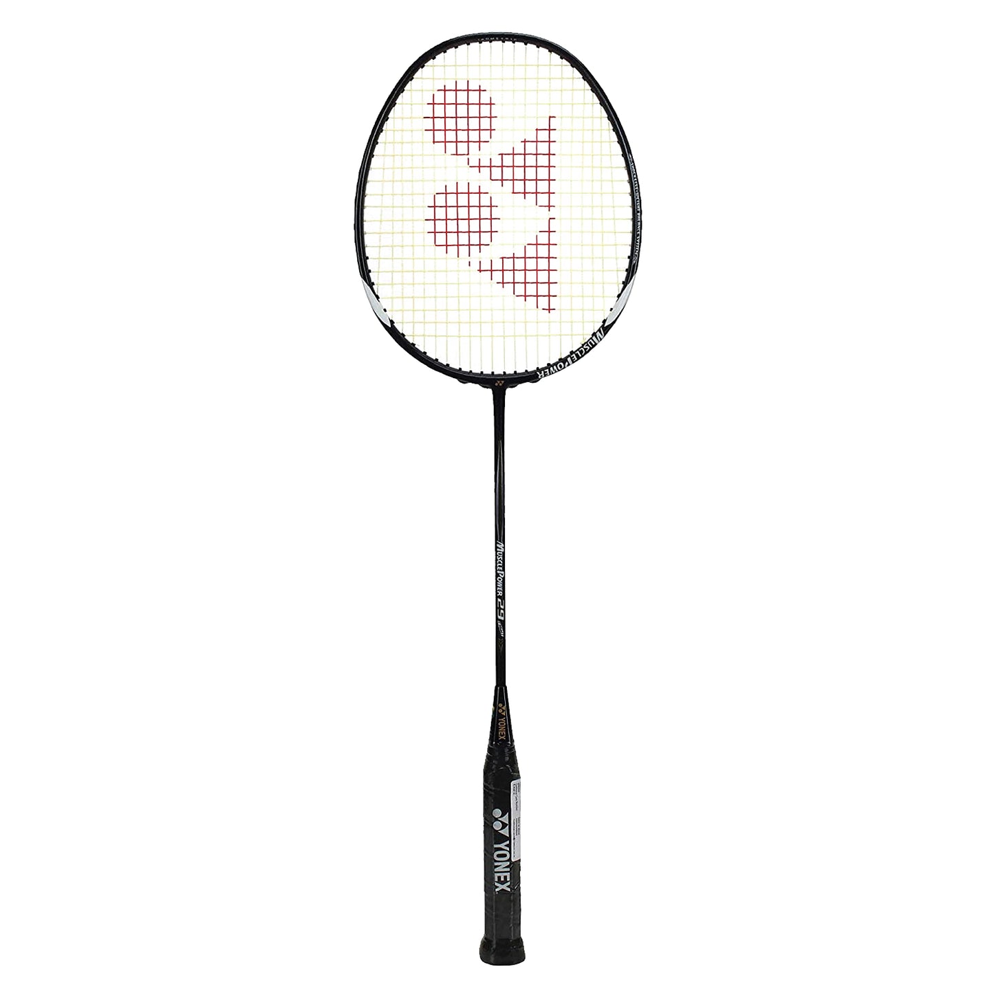 YONEX Muscle Power 29 Carbon Graphite Strung Badminton Racket with Full Racket Cover (Black/White) | for Intermediate Players | 