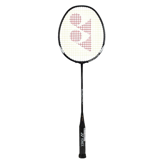 YONEX Muscle Power 29 Carbon Graphite Strung Badminton Racket with Full Racket Cover (Black/White) | for Intermediate Players | 