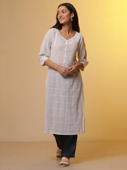 Aurelia WomenS Solid Straight Pure Cotton Kurta Set With Pants