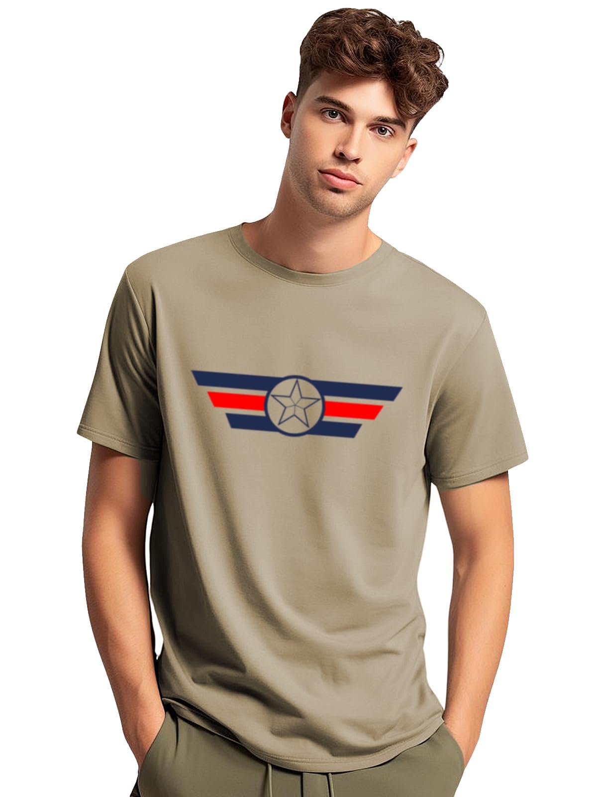 ADRO Tshirt for Men | Printed T Shirt for Men | 100% Cotton T-Shirt |Printed T Shirt | T-Shirts | RN24-CAP-BE