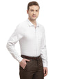 Turtle Men White Regular Fit Checkered Giza Cotton Formal Shirt