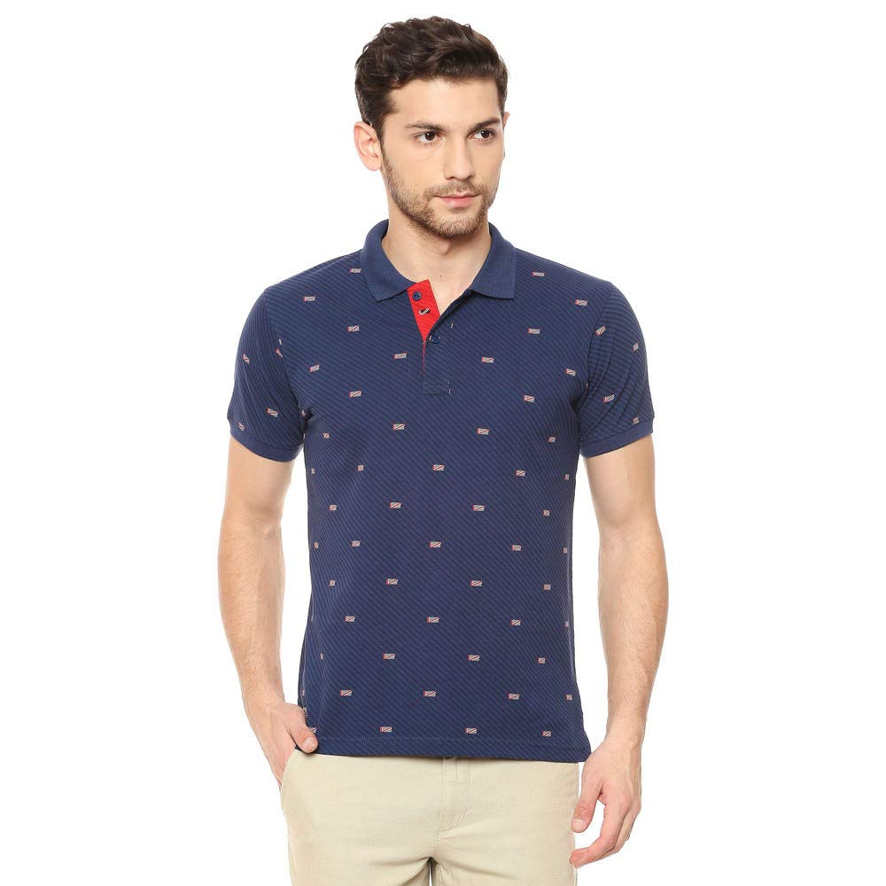 Pepe Jeans MenS Letter Print Regular Polo Shirt (Pm541459_Eton Blue_S)