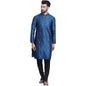 SOJANYA (Since 1958 Men's Geometrical print Blue Kurta & Black Churidar Pyjama Set