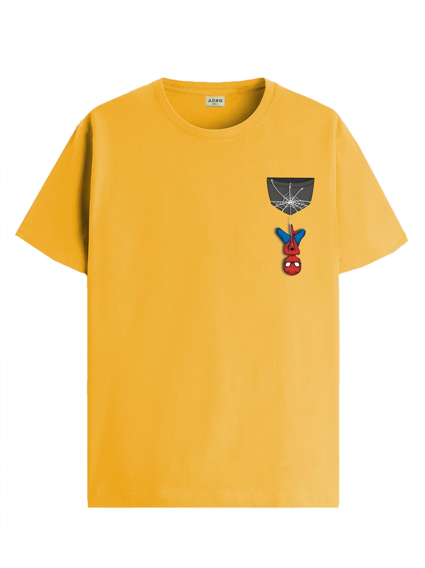 ADRO Tshirt for Men | Anime T Shirt for Men | 100% Cotton Tshirt | Graphic Printed T-Shirt | Chest Printed Tshirt | Spiderman Ts