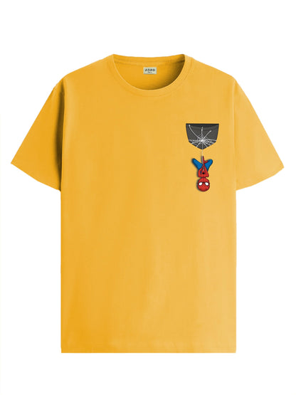 ADRO Tshirt for Men | Anime T Shirt for Men | 100% Cotton Tshirt | Graphic Printed T-Shirt | Chest Printed Tshirt | Spiderman Ts