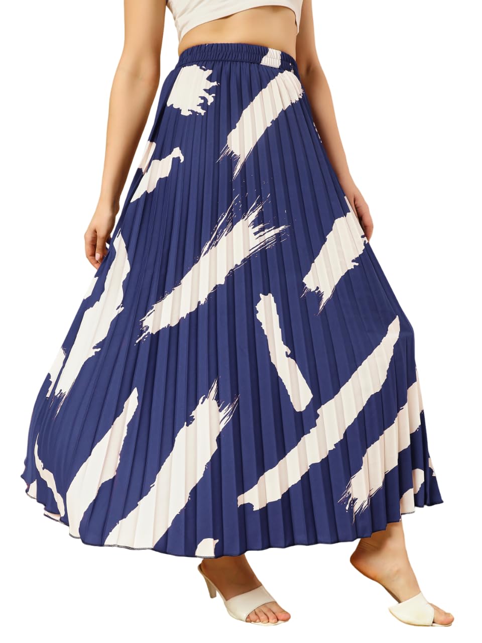 Kzully Polyester Western WomenS Skirts Navy Blue