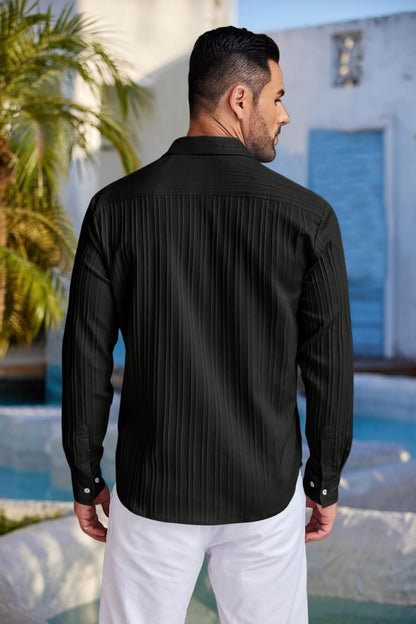 ROYALSCOUT Mens Cotton Blend Full Sleeve Short Kurta Featuring Mandarin Collar Perfect for Ethnic Styling, Work Gatherings, or