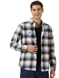 Thomas Scott Mens Slim Fit Full Sleeves Tartan Checked Casual Shirt (Black)