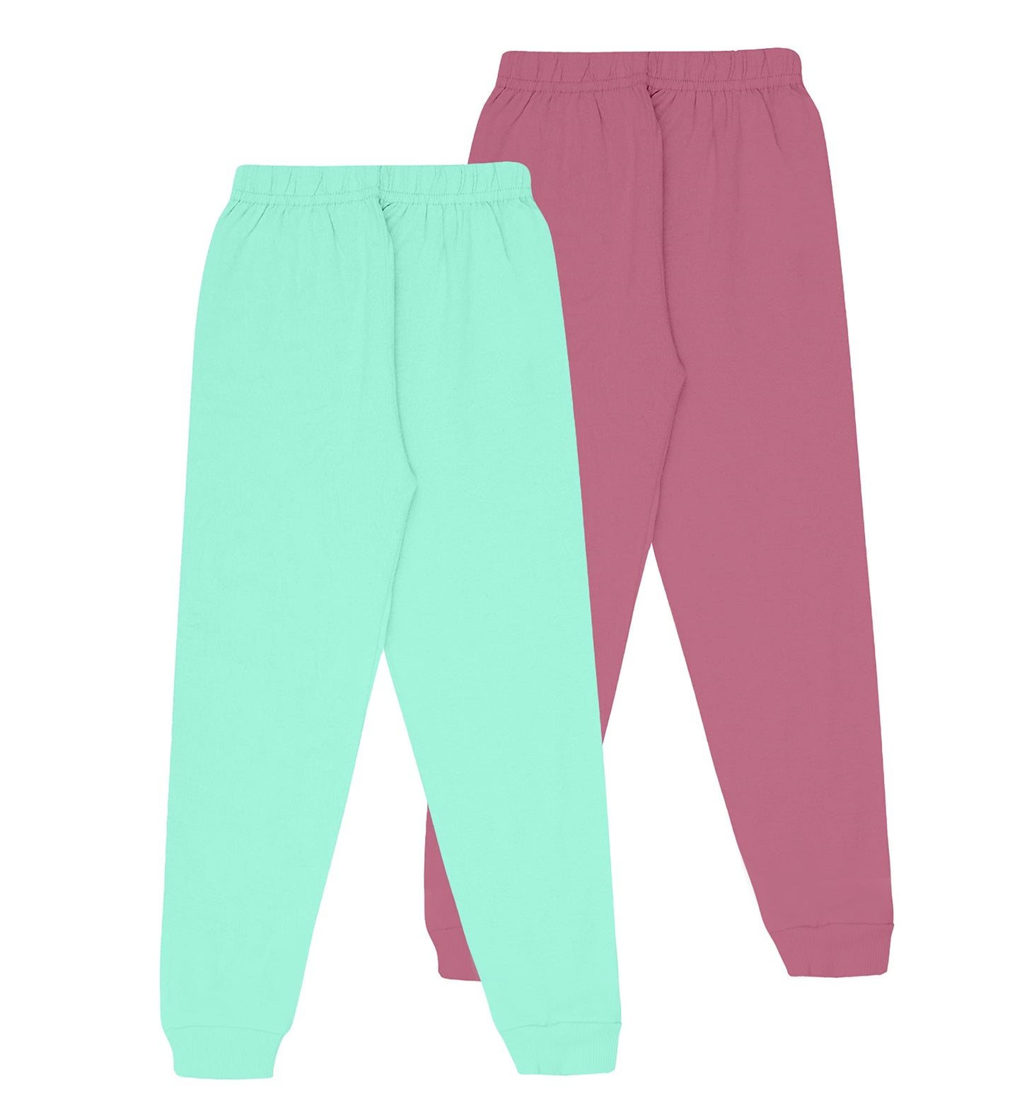 Kyda Kids Girls Cotton Printed Track Pants With Pocket (Pack Of 2)