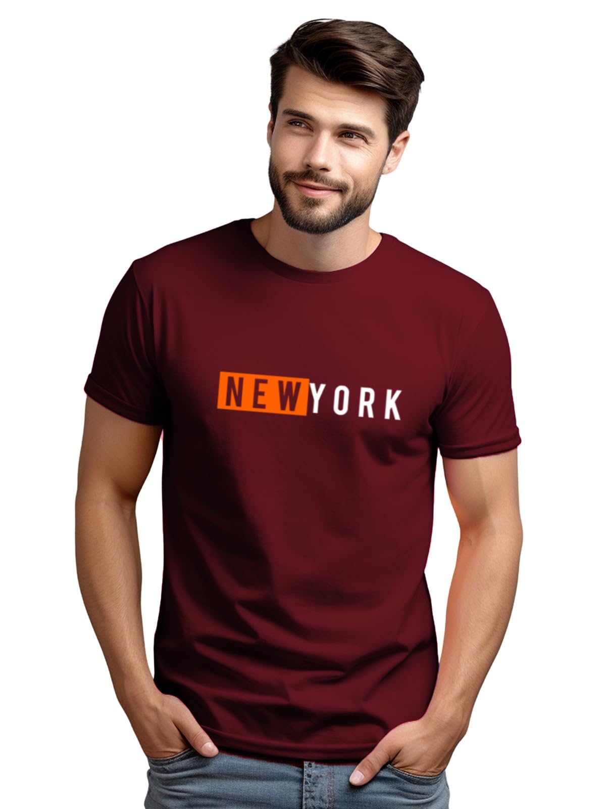 ADRO Tshirt for Men | Printed T Shirt for Men | 100% Cotton T-Shirt |Printed T Shirt | T-Shirts | RN24-NKY