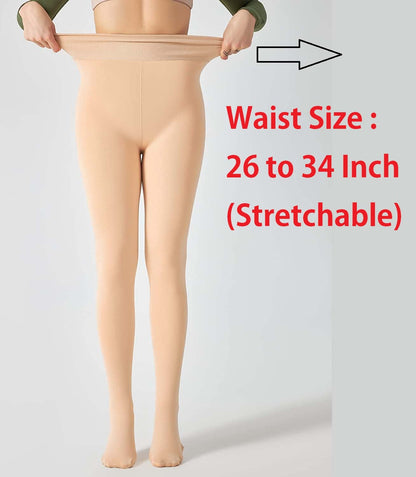 Digital Shopee Velvet Touch Thermal Tights For Women - Ultimate Warm Fleece Leggings For Women, Thermal Winter Fake Translucent