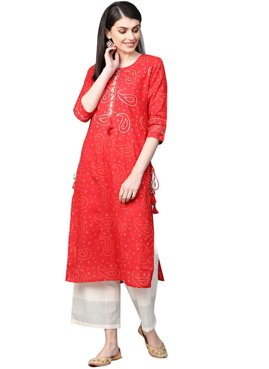 ishin Women's Pure Cotton A-Line Kurta