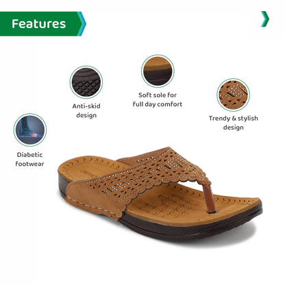 Ortho Joy Doctor Slipper For Women Fancy || Orthopedic WomenS Slipper || Regular Wear Slippers For Women