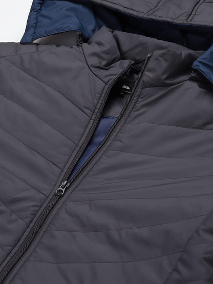 Dennis Lingo MenS Colorblocked Long-Sleeve Regular Fit Hooded Hooded Puffer Jacket - Waterproof, Lightweight, Casual Winterwear