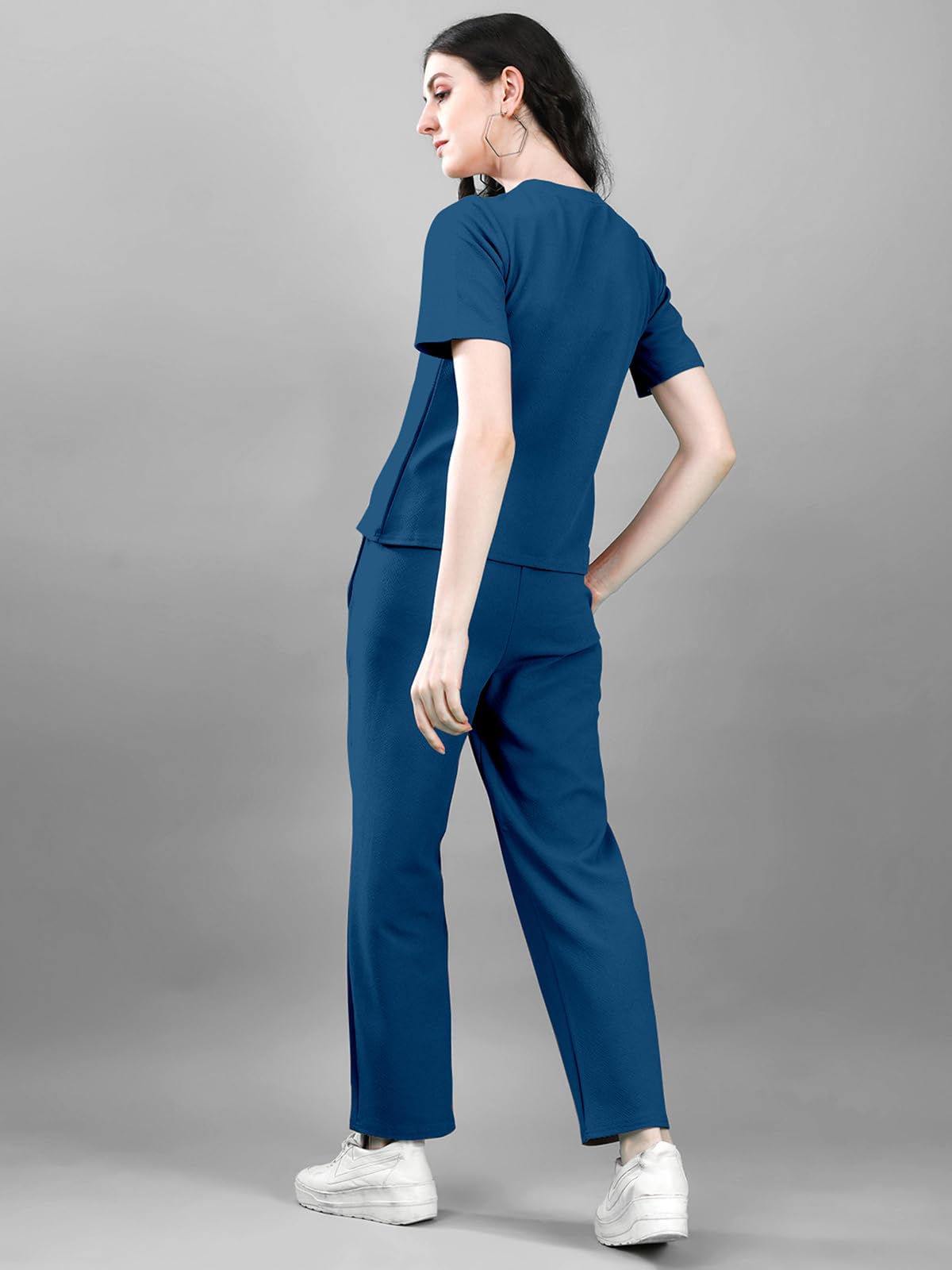 Selvia Co-Ords Set For Women|Lycra Top & Trouser Set|Casual Co-Ords Set For Women|Solid Two Piece Co-Ord Set|Sports Wear Co-Ords