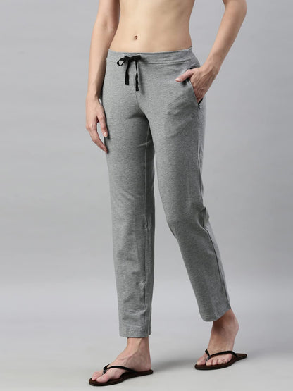 Enamor Essentials E014 Womens Slim Fit Stretch Cotton Lounge Pants