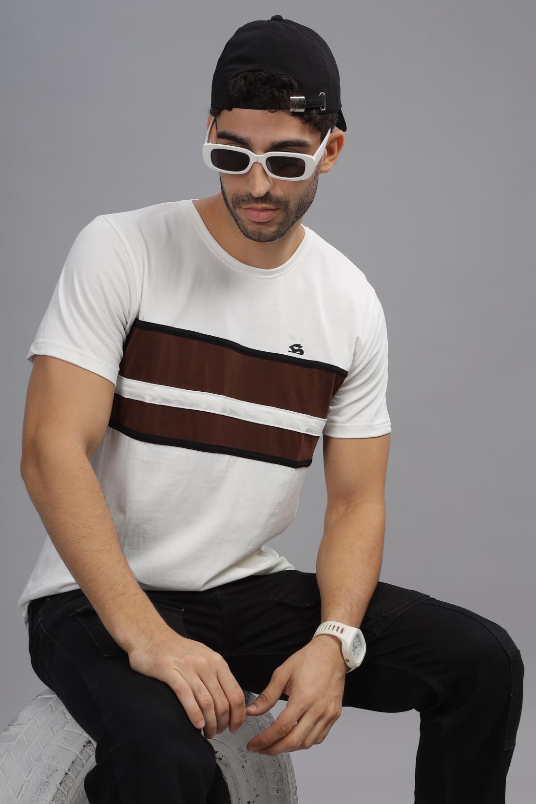 ADRO Tshirt for MenMulti Color T-Shirt for MenCotton T-ShirtMens TshirtRN8-24-WHBR