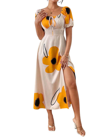 Greciilooks Rayon Classic Maxi Women Party Dress (Gl-Wd1281_Yellow