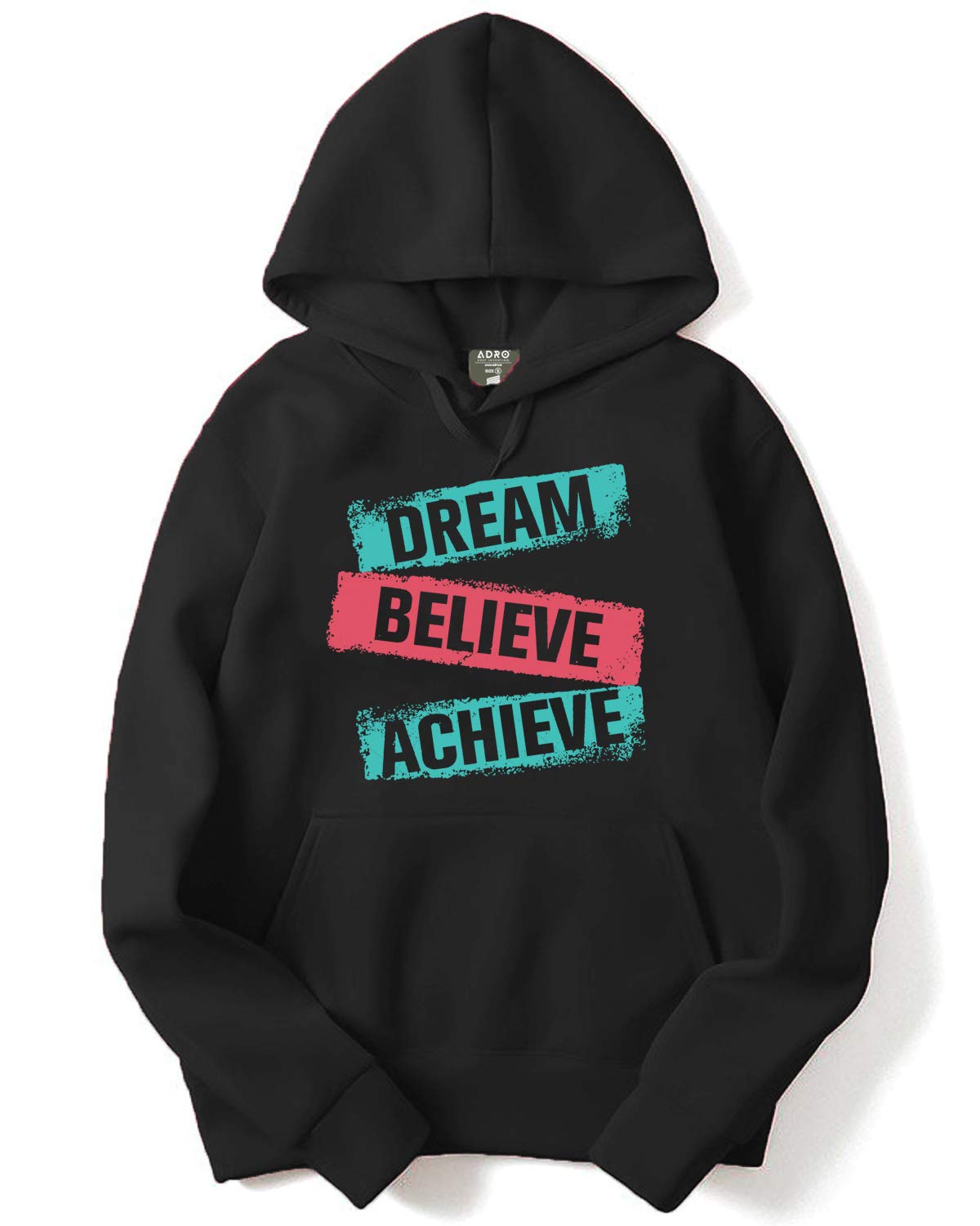 Adro Printed Hoodies/Sweatshirts For Men & Women (H-M-Dbaa-Bl_Black_Xl)