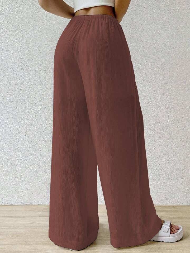 Greciilooks WomenS Regular Trousers (Gl-Dp-Tr1028_Brown