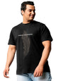 Bewakoof Mens Create Good Stories Graphic Print 100% Cotton Plus Size T-Shirt- Regular Fit, Round Neck, Half Sleeve Black
