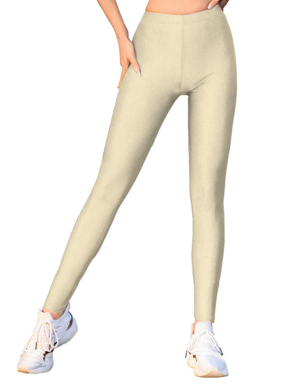 Shasmi Girls & Womens Shimmer Skin Color Solid Knitted Tailored Cut & Slim Fit Stretchable Nylon Elasthane Fabric Ankle Length