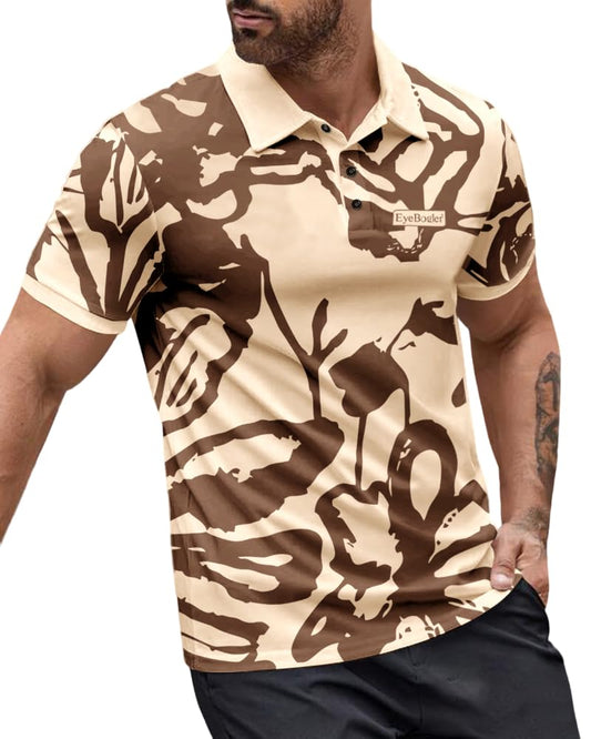 Noble Monk MenS Animal Print Regular Fit T-Shirt (T693_Nm_Arctic Wolf