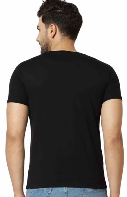 Uniplanet Store MenS Cotton T Shirt With Graphic Pattern Collarless Round Neck Half Sleeves Regular Fit And Standard Length Mul